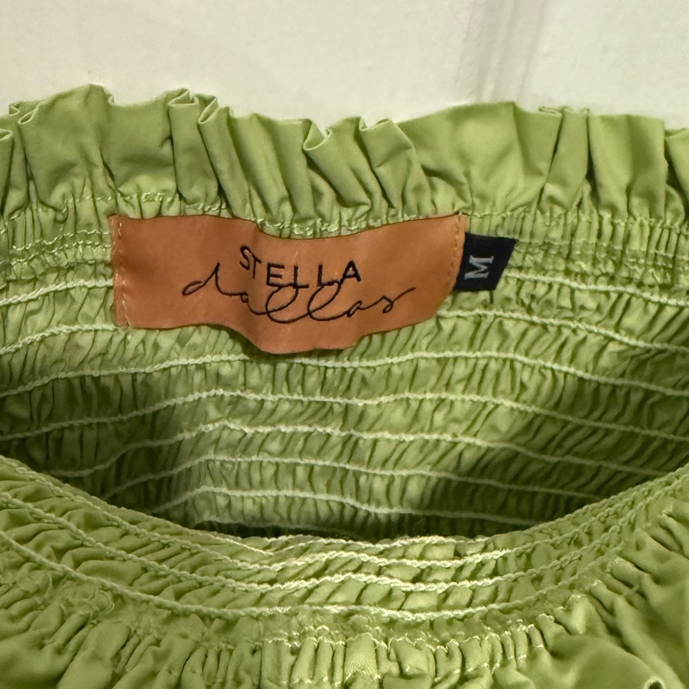 Green Puff Sleeve Dress - Stella Dallas medium - Picture 4 of 5